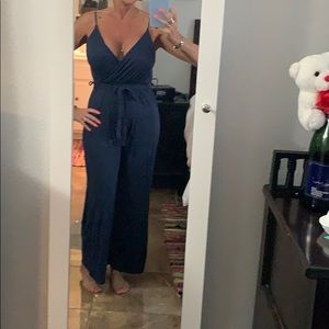 Blue pant romper